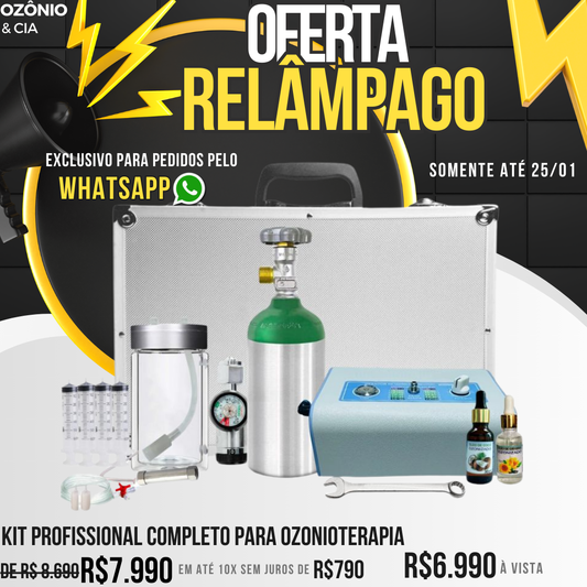 Kit Profissional Gerador de Ozônio Para Ozonioterapia-PROMOÇÃO RELÂMPAGO