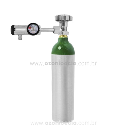 Kit Cilindro de Oxigênio 1L e Fluxômetro Regulador Click