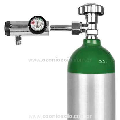 Kit Cilindro de Oxigênio 5L e Fluxômetro Regulador Click