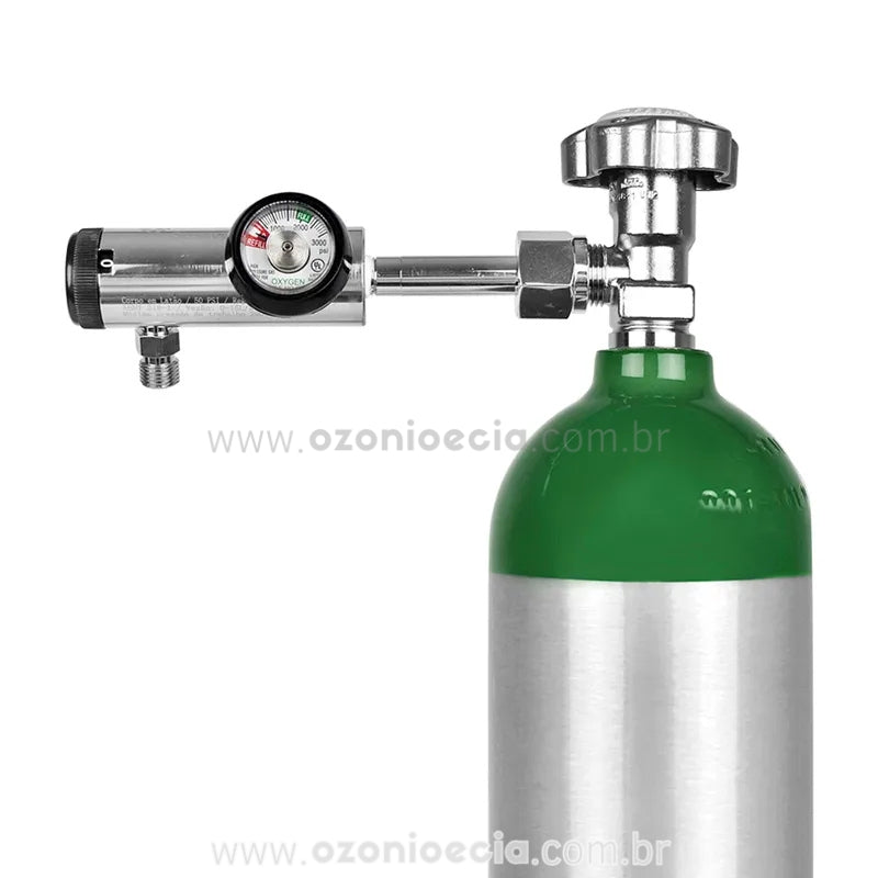 Kit Cilindro de Oxigênio 3L e Fluxômetro Regulador Click