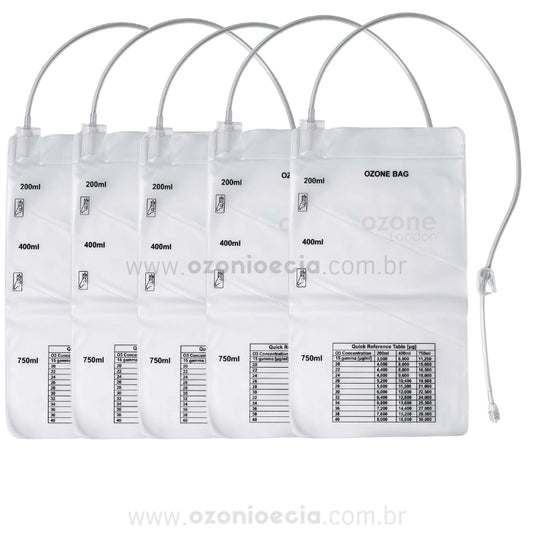 Kit Bags Para Insuflação de Ozônio Medicinal- 5 Unidades